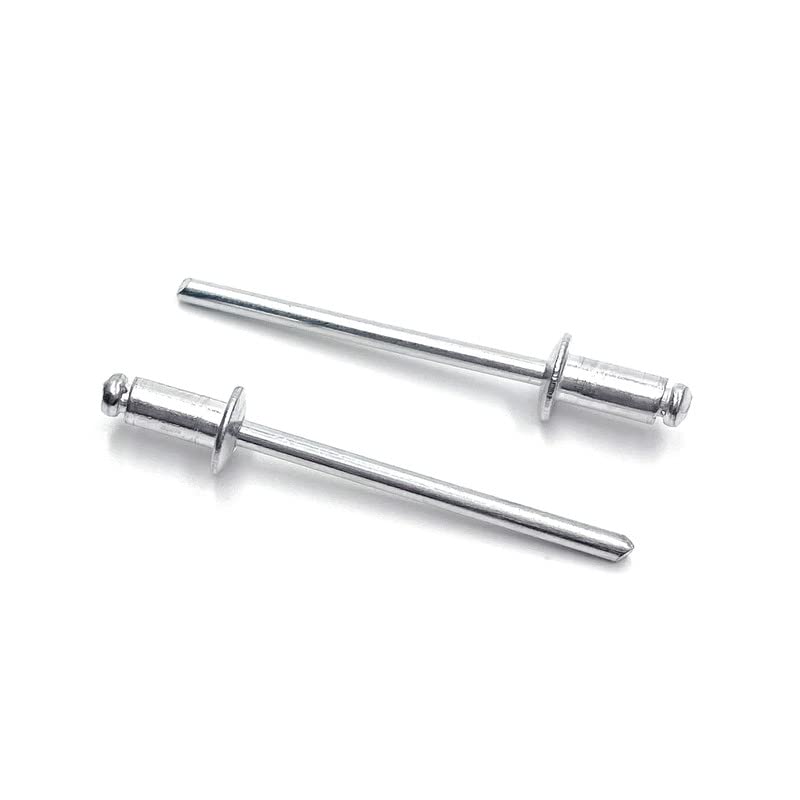 ISPINNER 100pcs 1/8" x 1/4" Aluminum Blind Rivets, 3.2 x 6mm Pop Rivets, Pack of 100 (Silver) - Image 1